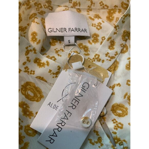 Gilner Farrar White & Gold Rosebud Floral Madison Top $220 Size S, NWT! - Picture 8 of 9